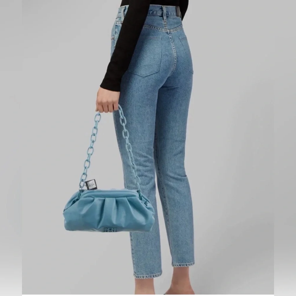 NWT Badgley Mischka Blue Dumpling Clutch - Picture 13 of 14